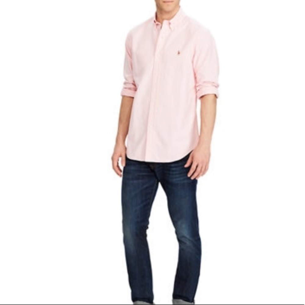 Ralph Lauren Pink Pinstriped Oxford Shirt